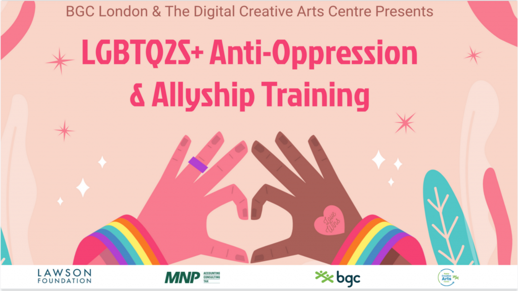 LGBTQ2S+ Anti-Oppression & Allyship Training